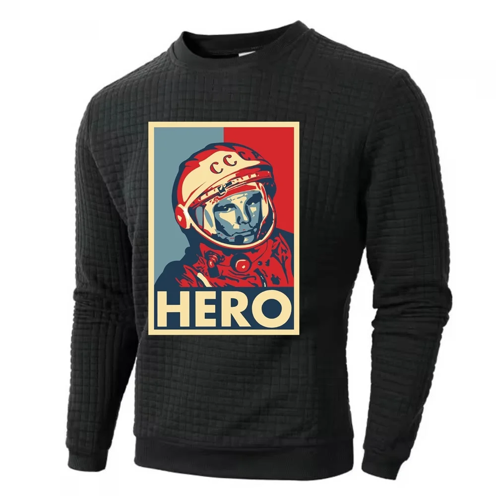 Винтажные мужские толстовки, русский CCCP HERO Юрий Gagarin, советский спортивный костюм Cosmonau, пуловер, топы, весенне-осенняя футболка с длинным рукавом