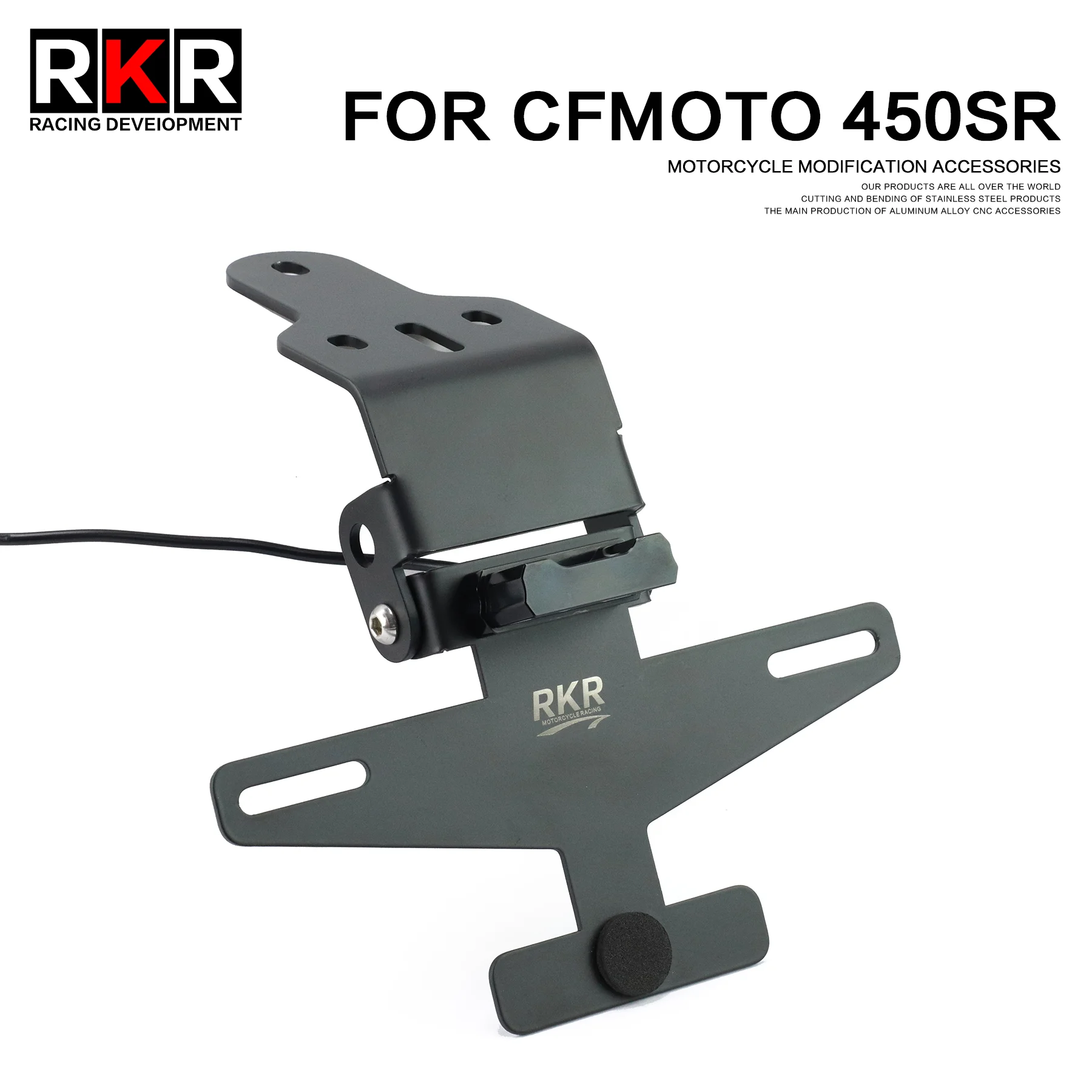 Для CFMOTO 450SR 450SRS 450SS 450NK 450 SR SS держатель номерного знака мотоцикла хвостовое аккуратное крыло Eliminator со светодиодным индикатором
