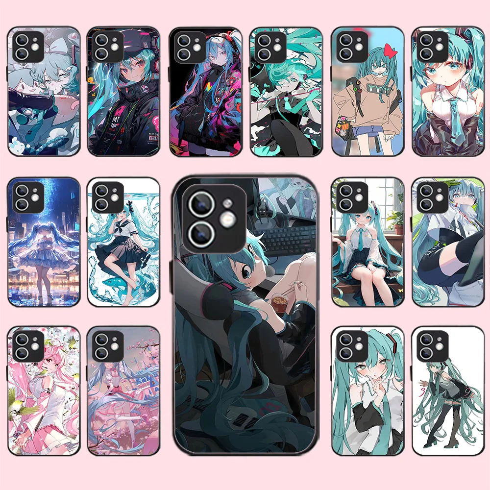 WBA-14 Hatsune -Miku Black Silicone Case For Samsung A05 06 A6 7 8 9 10 12 13 15 16 20 21S Plus Ultra