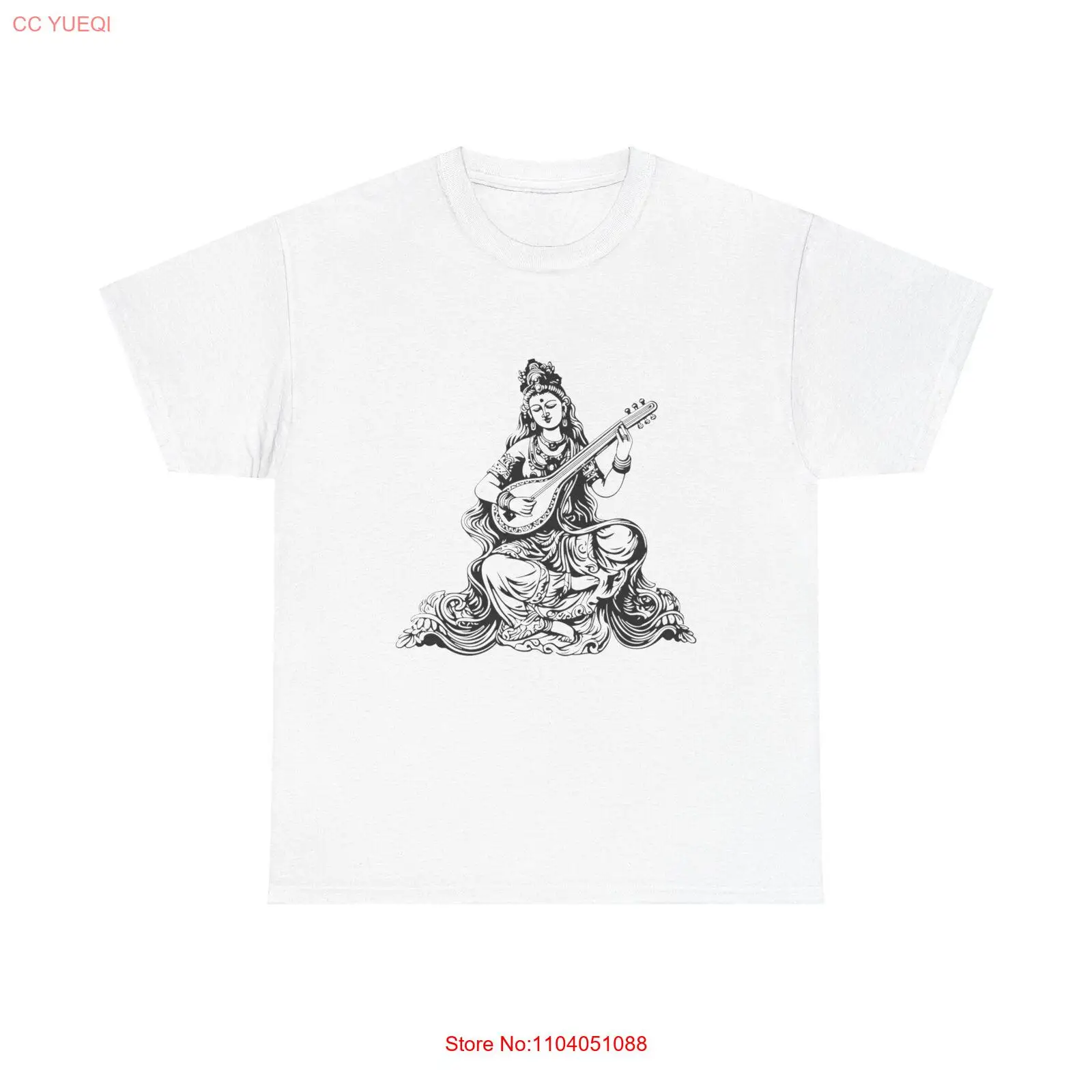 Футболка Saraswati, богиня, индуистская богиня, богини