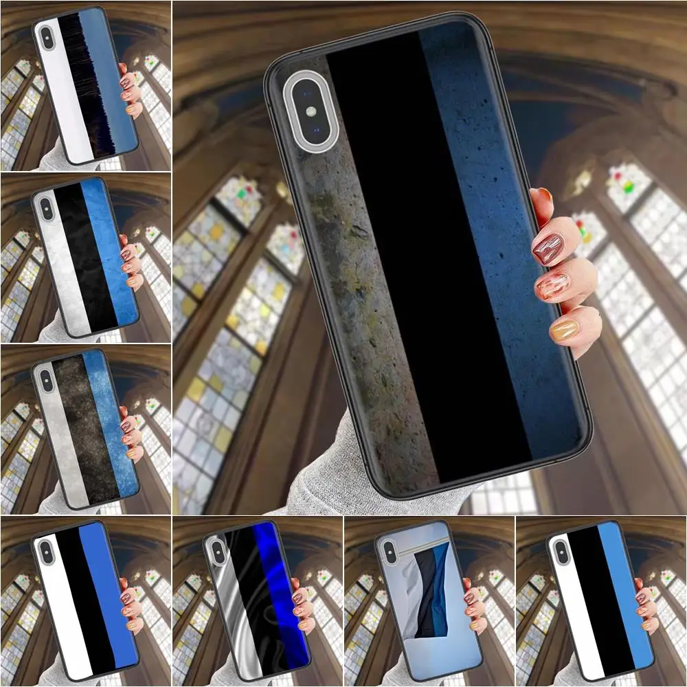 Мягкий чехол из ТПУ для телефона OnePlus 5T 6T 7 7T 8 8T 9 Nord CE N100 N10 Pro 5G Nokia C01 с национальным флагом Эстонии и плакатом
