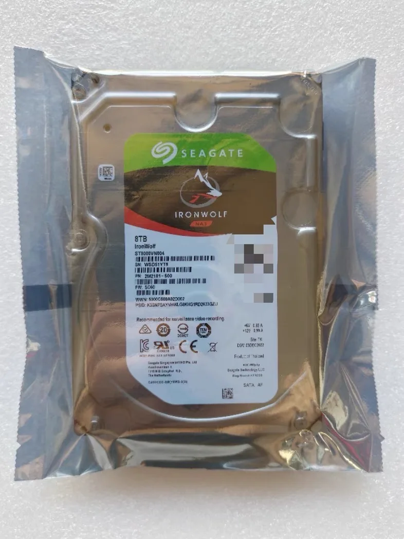 Для Seagate 8T ST8000VN004 NAS IRONWOLF 8 ТБ Enterprise настольный жесткий диск SATA 7,2 К 256 м 3,5