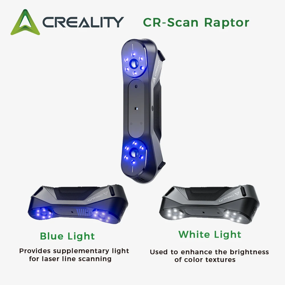3D-сканер Creality CR-Scan Raptor для K1/KC1/K1-Max Hybird Blue Laser и NIR Максимальная точность 0,02 мм