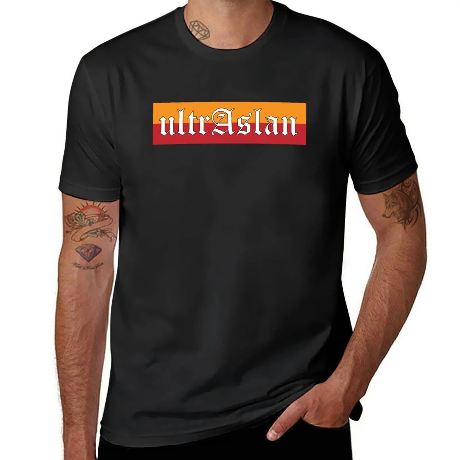 Футболка ultrAslan, тяжелые весы, кавайная одежда, летний топ, Мужская футболка
