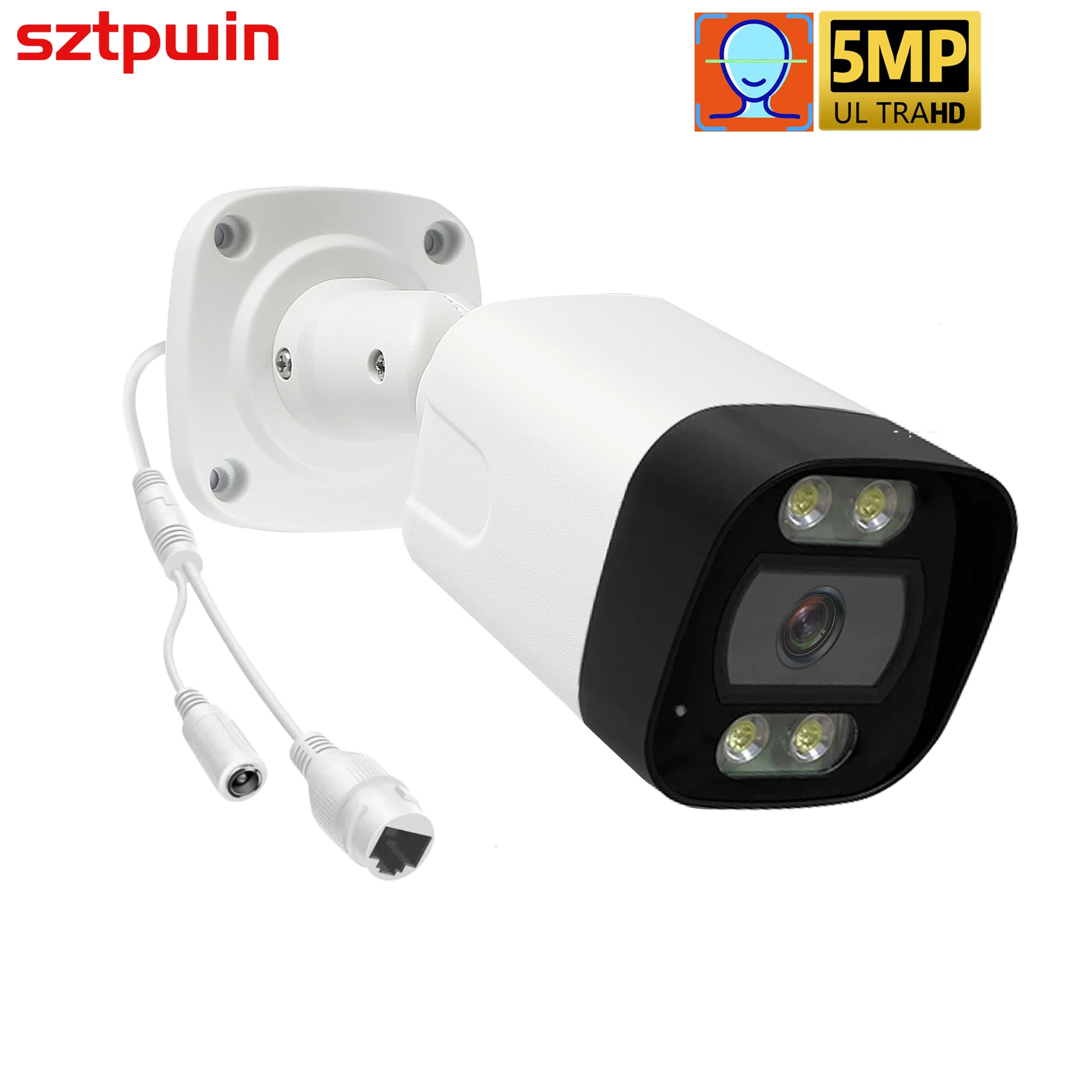 5MP POE IP-камера ONVIF H.265 Аудиозапись Распознавание лиц Водонепроницаемая IP66 Уличная охранная видеокамера XMEYE