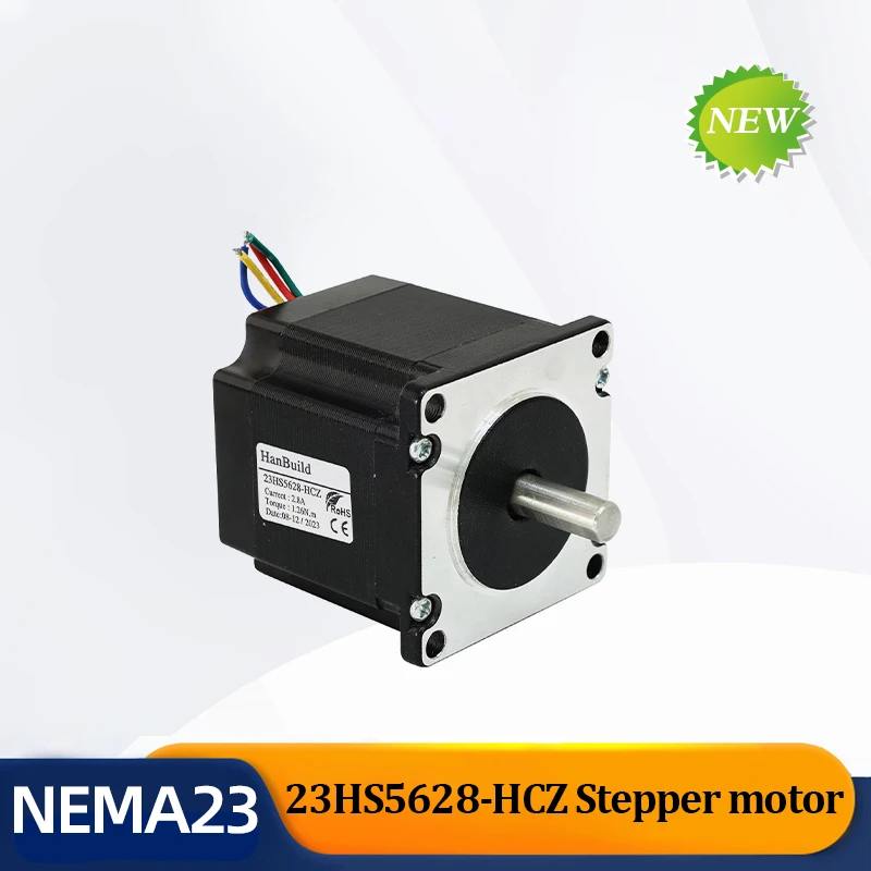Шаговый двигатель 23HS5628-HCZ, 1,8 градусов, 4 провода, Nema 17, 2-фазный 23HS5628-HCZ, крутящий момент А, нм, для лазерного 3D-принтера с ЧПУ, 12 В