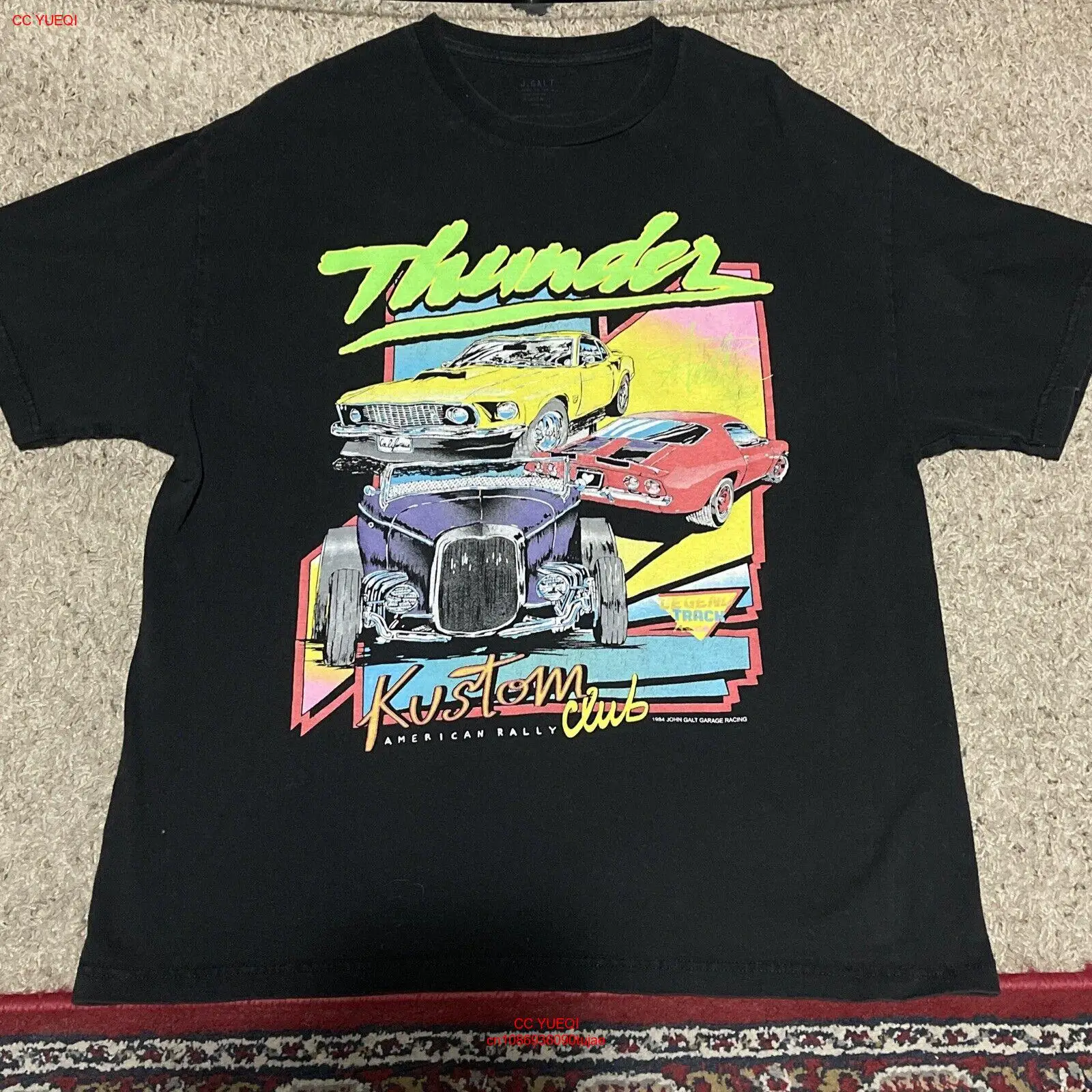 Винтажный стиль 1984 J.Galt thunder kuпод заказ клубный Графический Размер XLarge