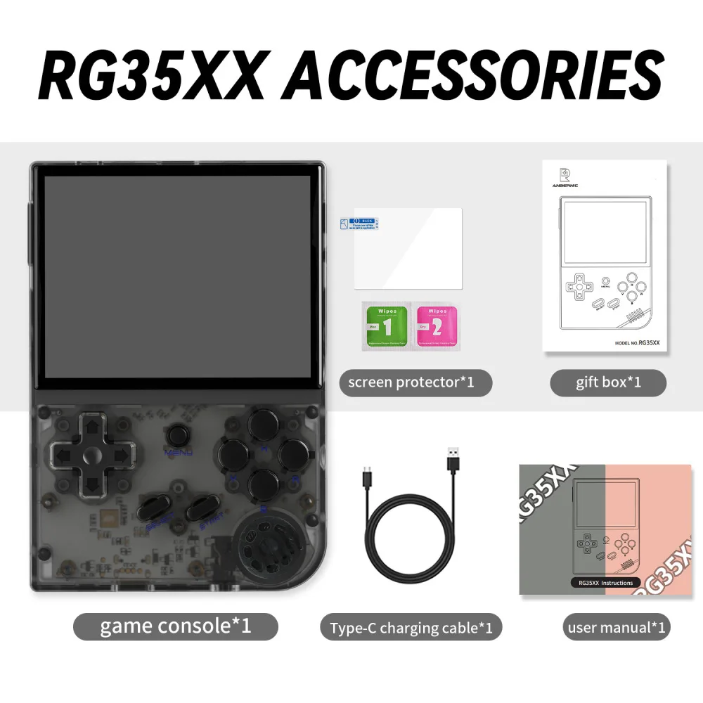 Портативная игровая консоль RG35XX в стиле ретро, портативная игровая консоль с батареей 2600 мАч, игровой контроллер с экраном 3,5 дюйма