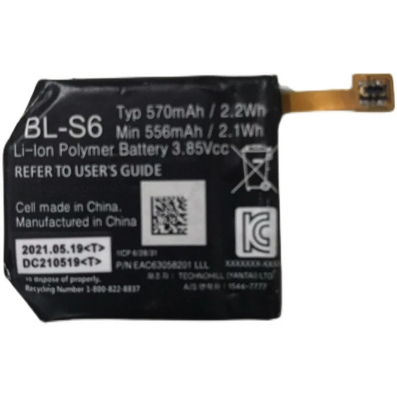 Фото Сменный аккумулятор BL-S6 емкостью 570 мАч для LG Watch Urbane 2nd Edition LTE W200 W200A, высококачественный аккумулятор для часов №2