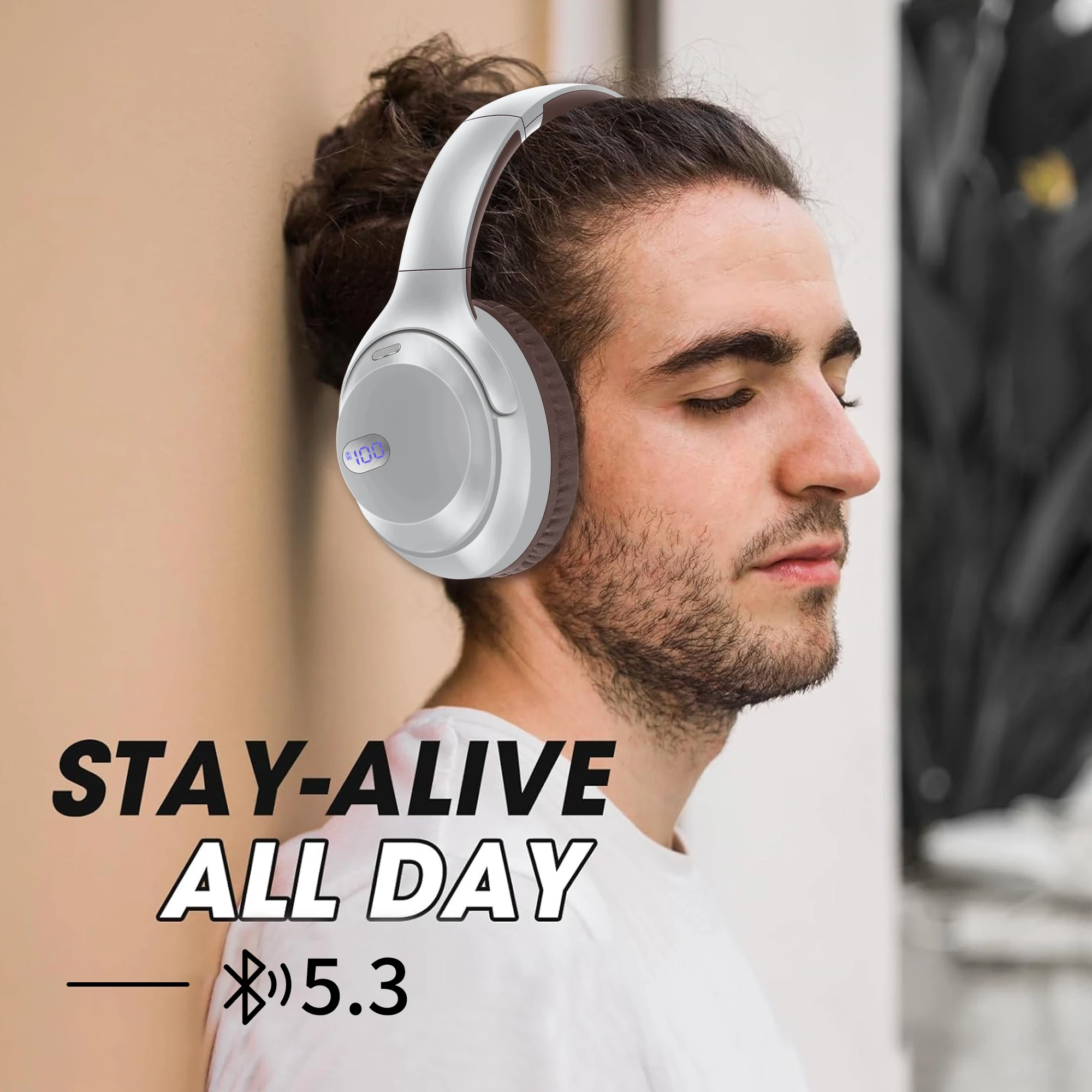 Фото 2025 Новые Bluetooth-наушники с рабочим временем 17 часов AKZ-15 LZ-21 для Sooyn Портативная аудиогарнитура игровая Bluetooth беспроводная связь №5