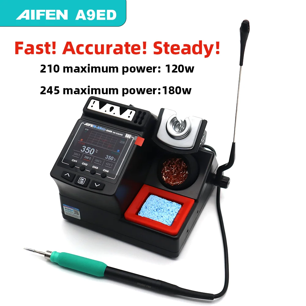 Паяльная станция AIFEN A9ED, совместимое оригинальное паяльное жало 210/245/115, электронная сварочная паяльная станция с ручкой