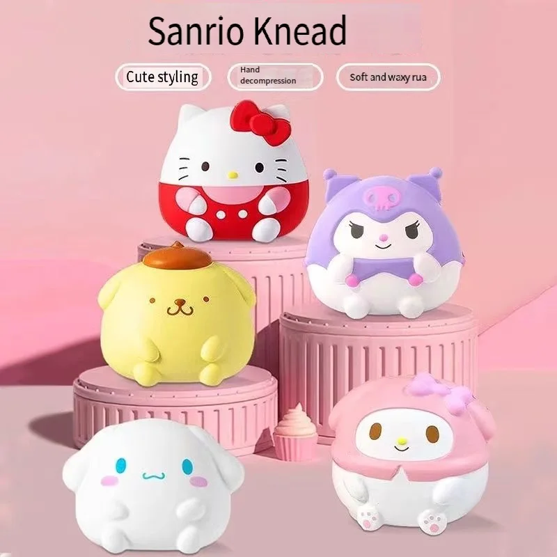 Sanrio Аниме Фигурка Hello Kitty Cinnamoroll Unzip Vent снятие стресса пластиковые игрушки отскок не ни ле Милая износостойкая Новинка 24
