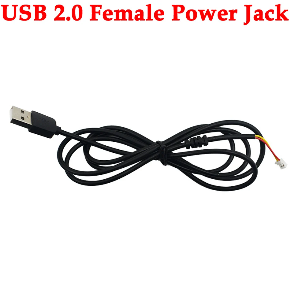 1 шт. кабель Catu Daya USB 2 Pin 2,0 A Wanita Pria 2 Pin кабель Jack Pengisi Daya кабель экстенси Konektor DIY Line с клеммами