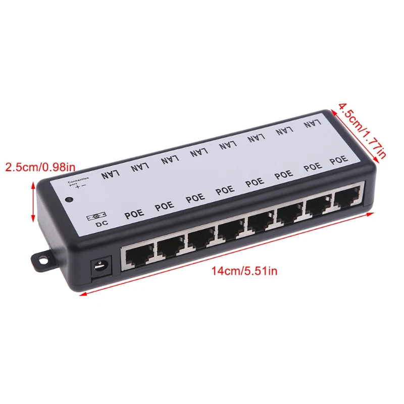 PoE-инжектор, 8 портов для IEEE 802.3af, порт RJ45 TIAEIA 568 для Cat.5 X3UF (art.: 3920c37c068c6) - 3920c37c068c6