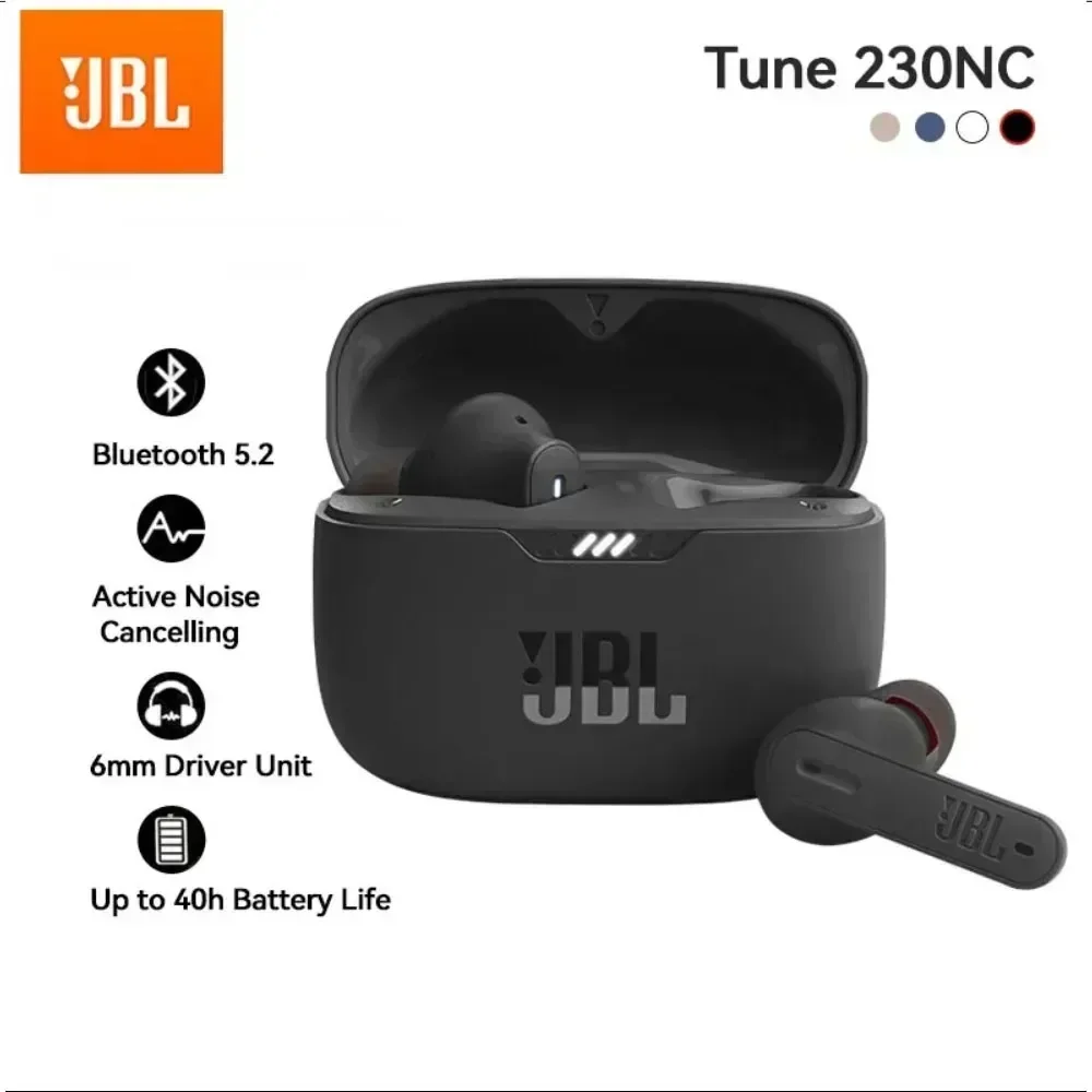 TWS-стереонаушники JBL Tune 230NC с шумоподавлением и поддержкой Bluetooth