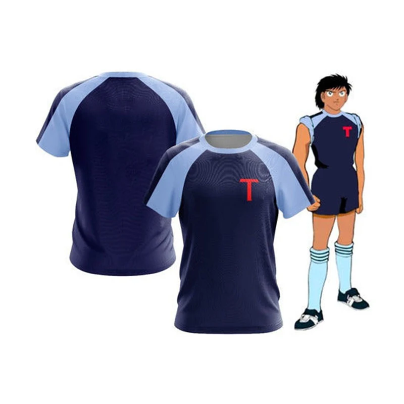 Фото TOHO FC Richard Tex Tex Hyuga Super Campeones Oliver Niupi летняя мужская футболка с круглым вырезом женский детский уличный спортивный топ №3