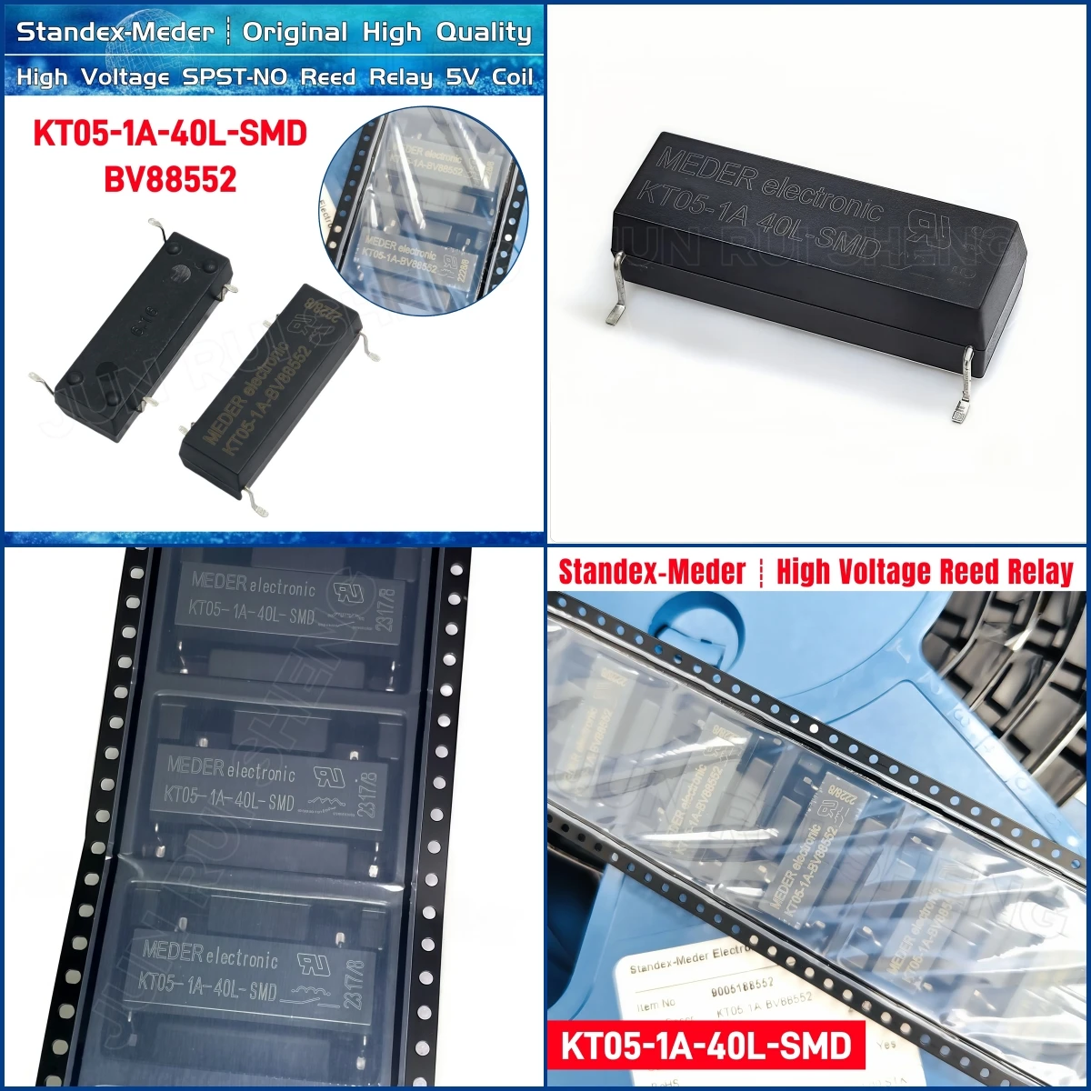 Фото 2 шт. Высоковольтное герконовое реле KT05-1A-40L-THT KT05-1A-40L-SMD 100 Вт 3 кВ 1000 В KT05 1A 40L сухое пружинное реле переключатель 5 В катушка для автомобилей №4