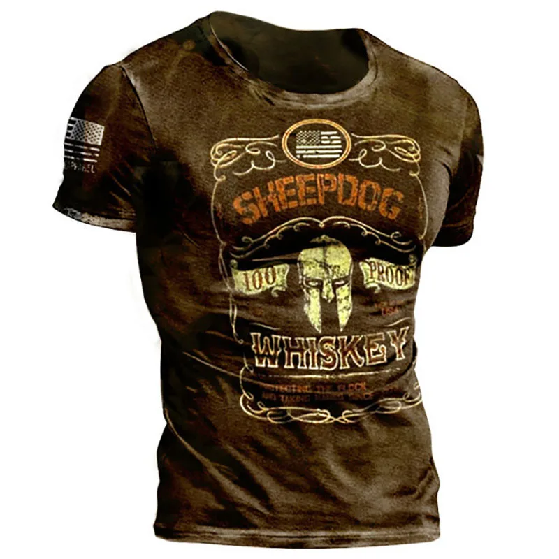 Kaus Gambar Tengkorak Horor Antik Pria Kaus Ukuran Besar Pendek Leher-o Longgar Hip Hop Streetwear Musim Panas Paka (art.: 3920c0c9b78a0) - 3920c0c9b78a0