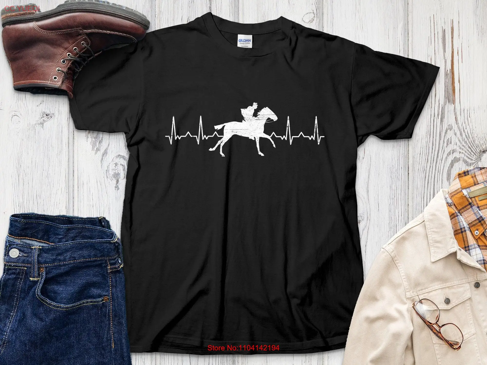 Футболка для верховой езды Heartbeat с длинными или короткими рукавами