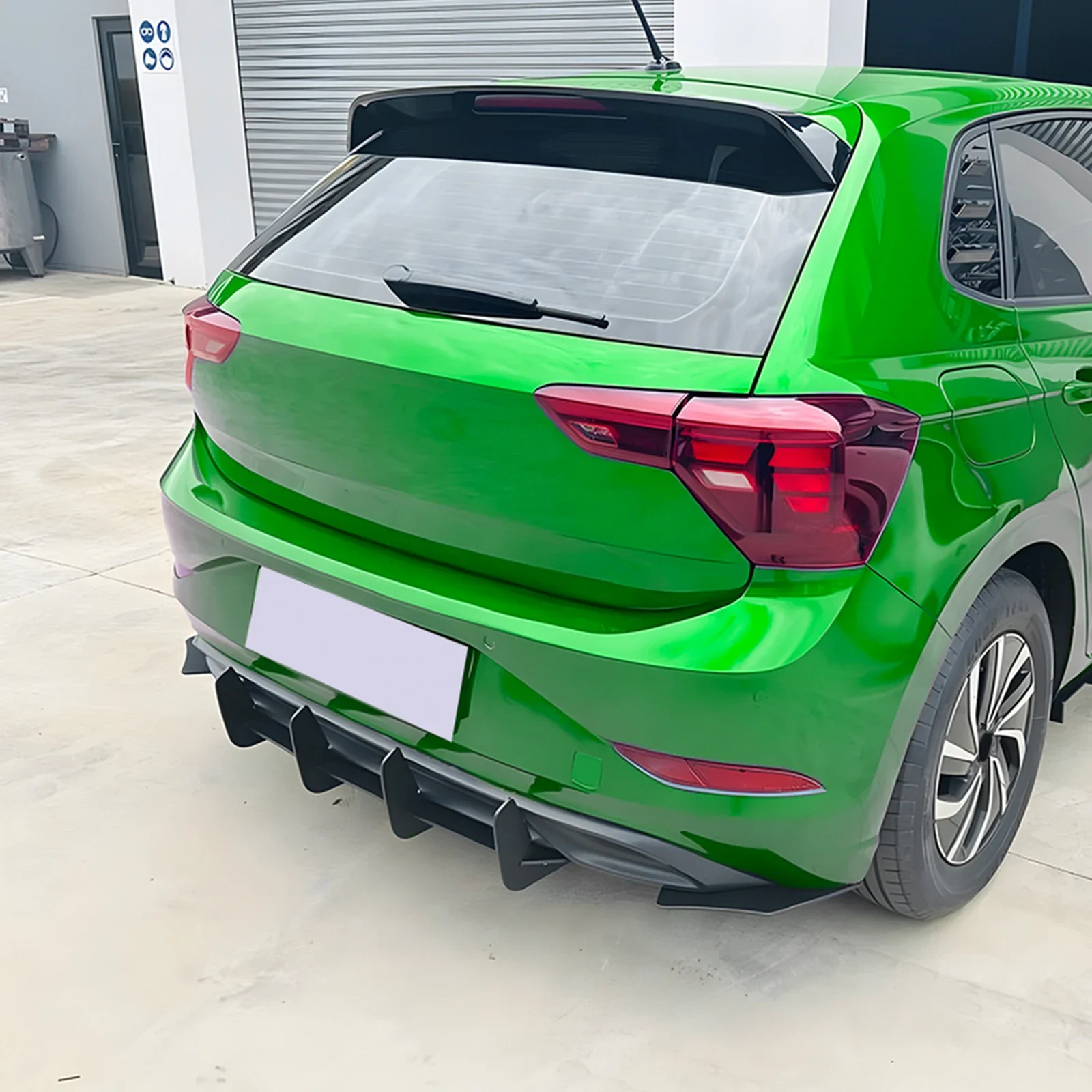 Olangdn для Volkswagen VW Polo MK6.5 2022-2024, базовая стандартная версия, диффузор заднего бампера, нижний спойлер, сплиттер B (art.: 3920d09503a93) - 3920d09503a93