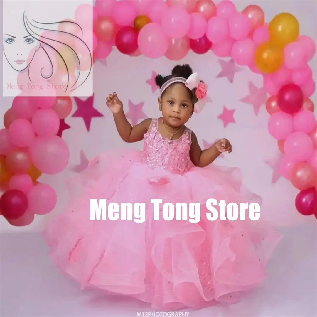 Gaun Bayi Anak-anak Putri для Anak Perempuan Gaun Ulang Tahun Mewah Gaun Baptisan Pesta Ulang Tahun nne Lengan untuk Anak Pe