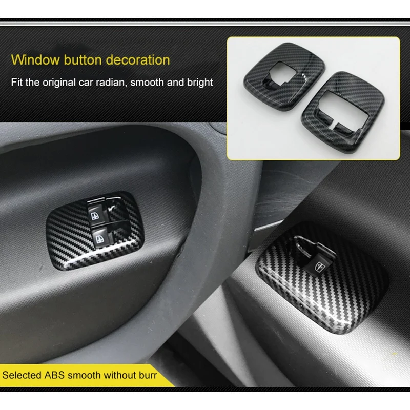 2 шт., наклейки на кнопки стеклоподъемника автомобиля Benz Smart 453 Fortwo Forfour 2015 +