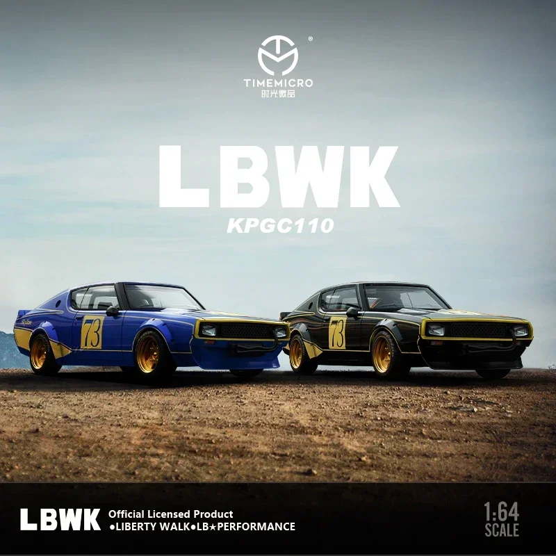 TimeMicro 1:64 LBWK KPGC110 # 73, литая под давлением модель автомобиля черного/синего цвета