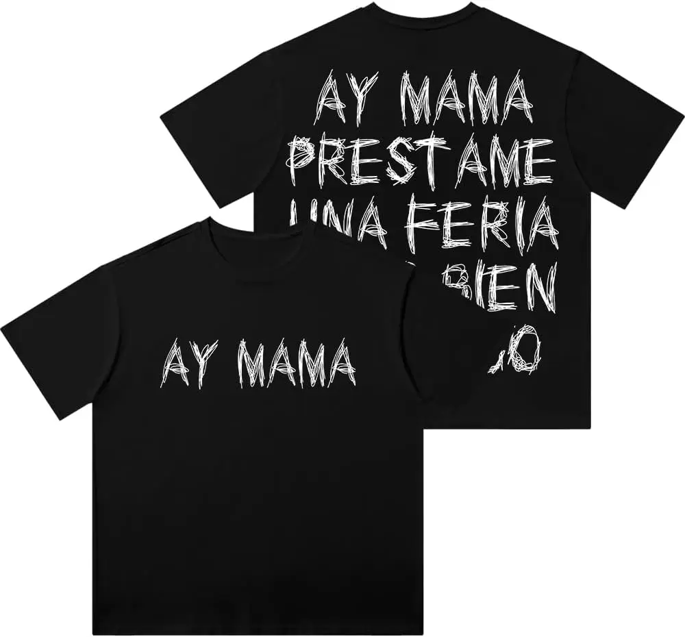 Хлопковая футболка с логотипом Tito Double P Ay Mama, летняя мужская/женская футболка с короткими рукавами в стиле хип-хоп
