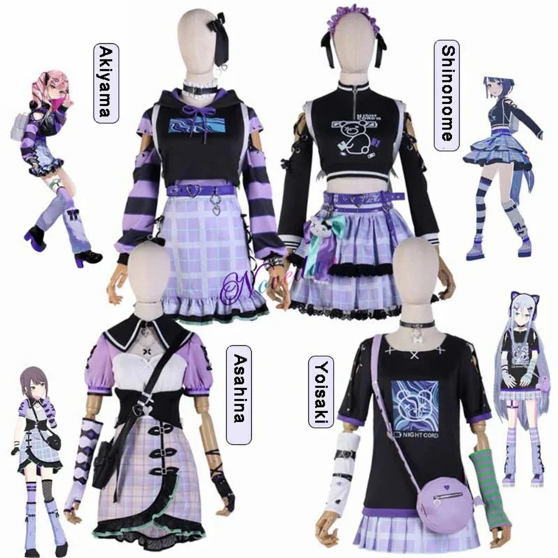 Новый проект Sekai Colorful Stage Feat 25ji Nightcord At 25 Asahina Mafuyu Ena Yoisaki Akiyama Косплей Костюм Аниме D QEQ12
