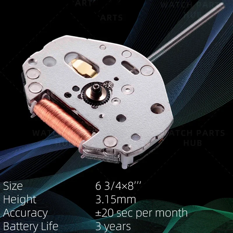 Совершенно новые часы Miyota 2036, оригинальные кварцевые часы с автоматическим механизмом, 3 детали часов (art.: 3920ceb1fd436) - 3920ceb1fd436