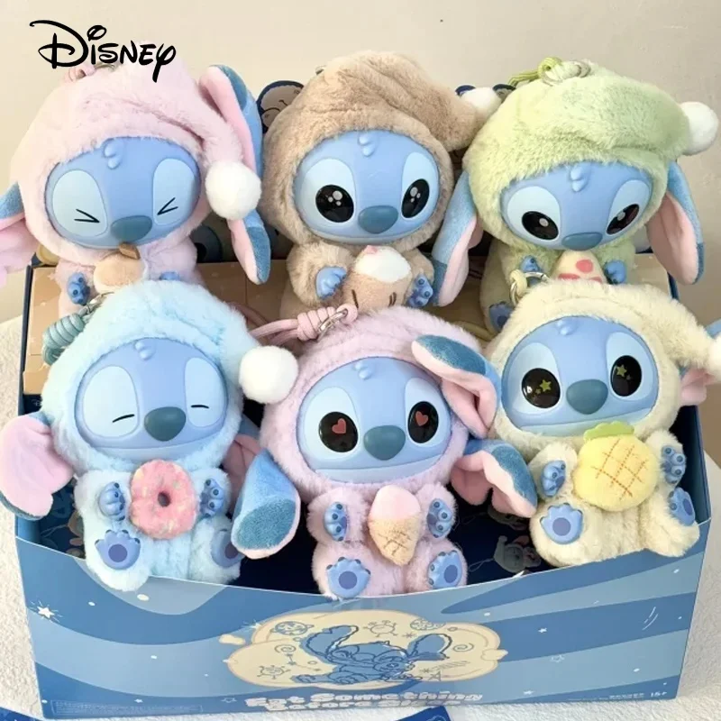 Фото Disney Lilo&Stitch Eat Something Before Sleep Series слепая коробка игрушка Mystery Box аниме фигурка Stitch кукла украшения детский рождественский подарок №3