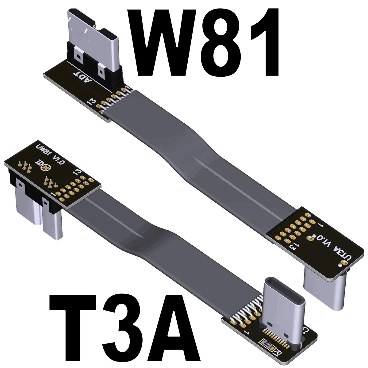 USB 3.0 Micro-B к гнезду Type-C OTG Удлинительный ленточный кабель Складной 90 FPV Плоский гибкий зарядный бесщеточный портативный карданный монитор (art.: 3920cd41f9fc9) - 3920cd41f9fc9