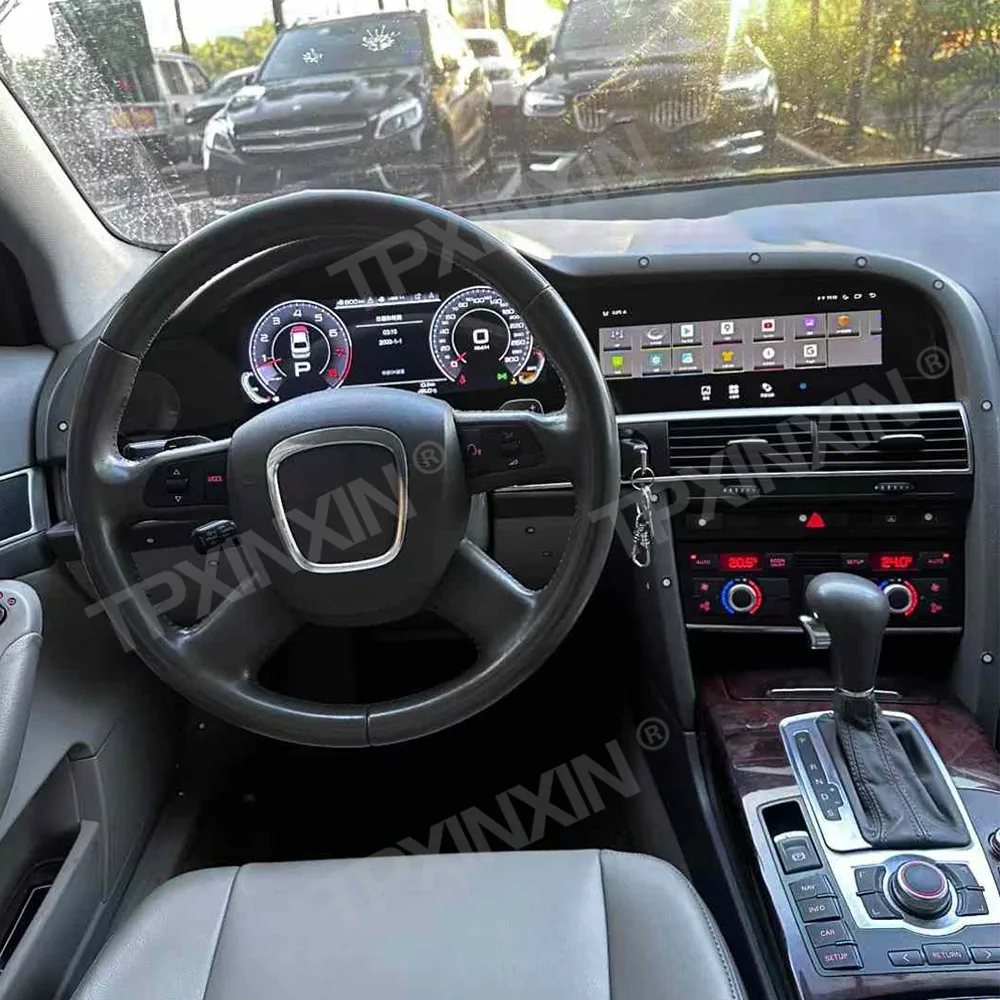 Цифровой кластер на приборной панели, спидометр CarPlay с двойным экраном для Audi A6 2005-2009 Android Auto, автомобильное радио, GPS-навигация, головное устройство (art.: 3920ce249d0ef) - 3920ce249d0ef