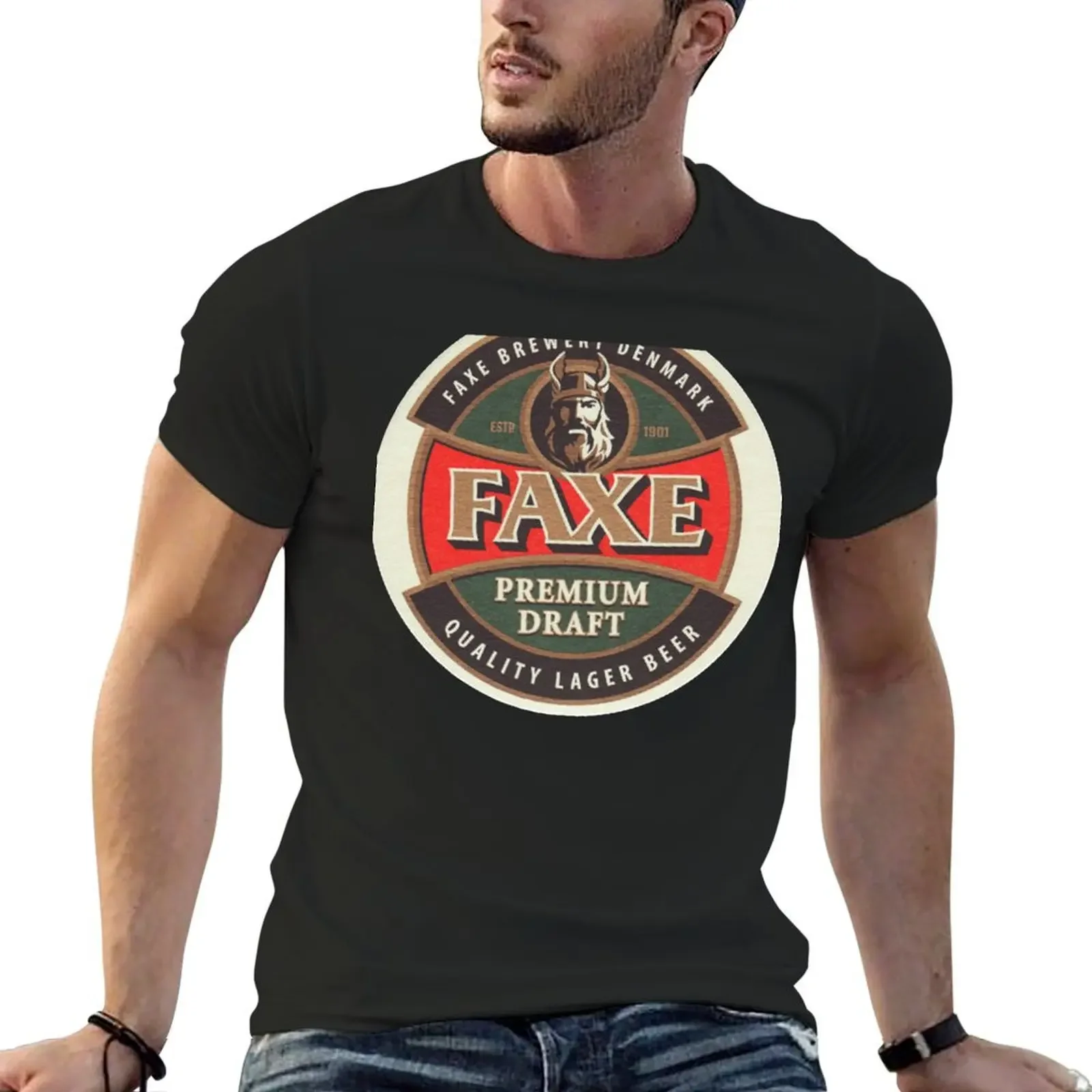 Футболка Faxe Premium Beer 2, футболка с рисунком в стиле аниме, мужская дизайнерская одежда
