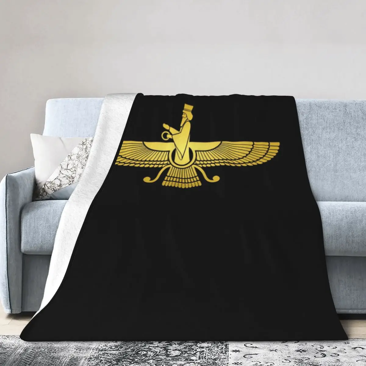 Farvahar Faravahar Farohar Ирanian Farsi Persian Ультрамягкое одеяло из микрофлиса