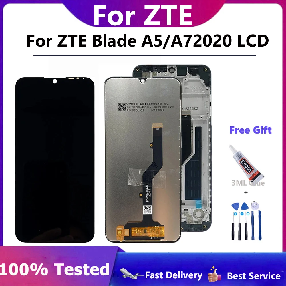 Высококачественный ЖК-дисплей 6,09 дюйма для ZTE Blade A5 2020 и аналогичный ЖК-дисплей для ZTE Blade A7 A7000, запчасти для ремонта