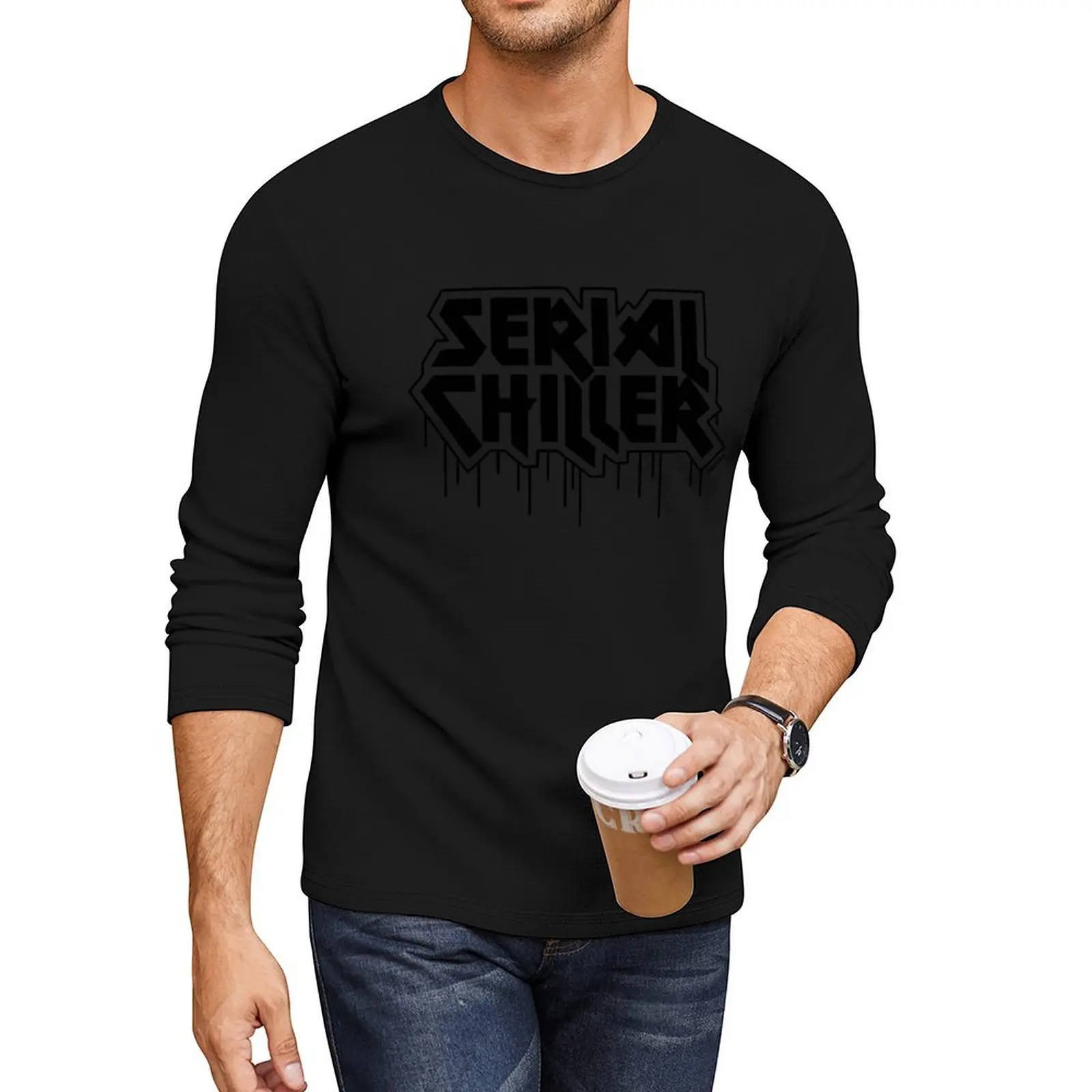 Длинная футболка Bailey Sarian Serial Chiller One, футболки для мальчиков, забавная футболка, футболки, новое издание, мужская одежда (art.: 3920d23310bb4) - 3920d23310bb4