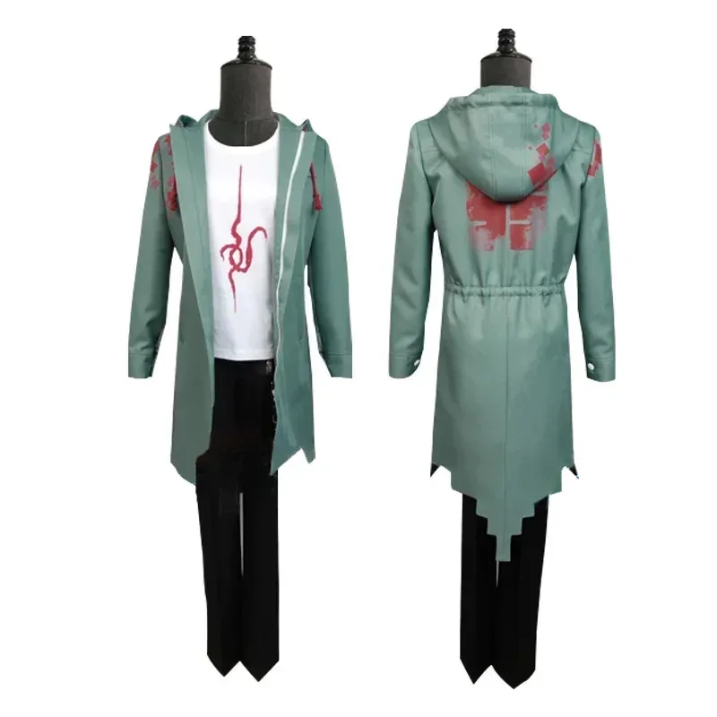2025 ♥   Новый Dangarompa 2 Nagito Komaeda Setelan Kaus Jake Kostum, пальто для косплея, толстовка с капюшоном для вечеринки в стиле аниме на Хэллоуин ☆ ★
