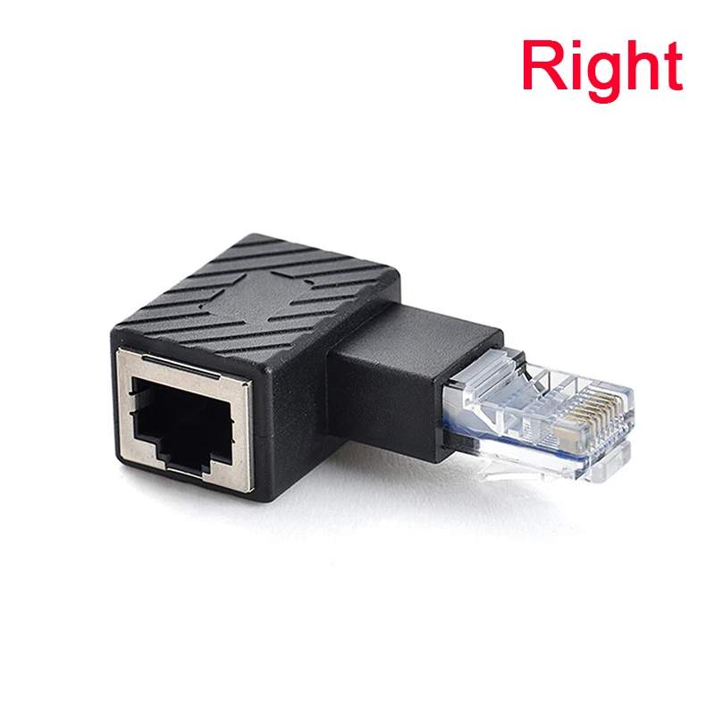 1 шт. 90 градусов 270 градусов вверх вниз влево вправо многоугольный RJ45 штекер-гнездо Lan (art.: 3920bfb594bfb) - 3920bfb594bfb
