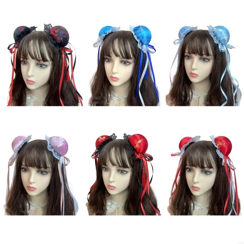 Розничная/капля доставка волос на крышку китайского стиля Bowknot Hair Clip Cosplay Barrettes Party Headpieces Masquerades Girl