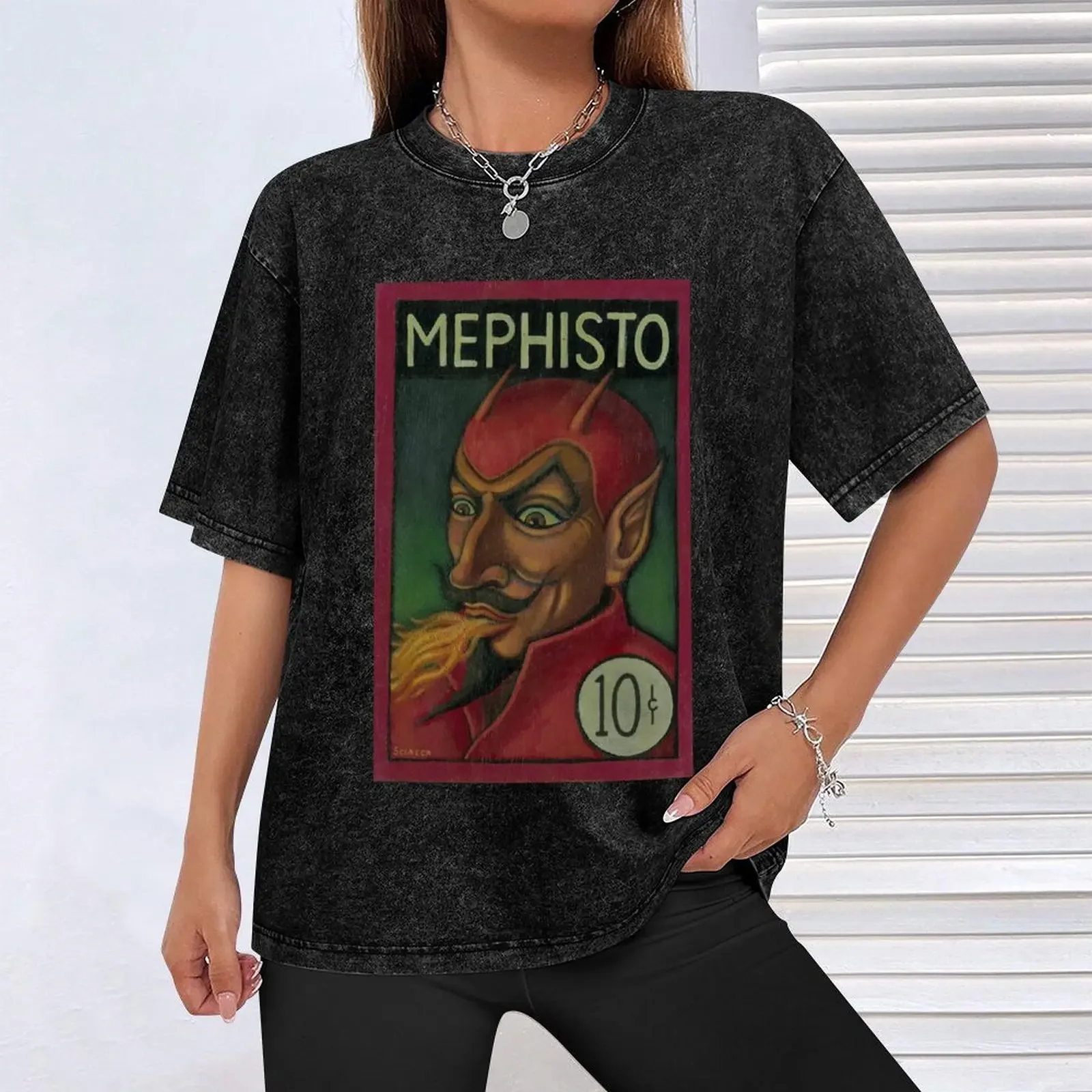 Фото Футболка Mephisto для мальчиков, белая одежда в стиле аниме, мужская футболка с животным принтом для мальчиков по индивидуальному заказу №4