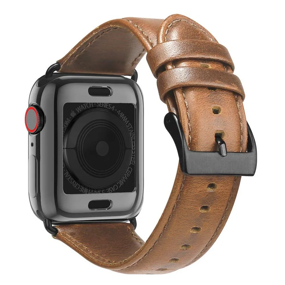 Кожаный ремешок correa cinturino для Apple Watch 44 мм с чехлом для iWatch applewatch Series 4, 5, ремешок 40 мм, ремешок на запястье