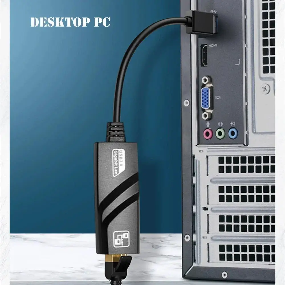 Проводной адаптер USB 3.0 типа C USB к Rj45 Lan Ethernet, 1000 Мбитс, сетевая карта RTL8153 для ПК, Macbook, ноутбука, Windows 1011 (art.: 3920cc37109c2) - 3920cc37109c2