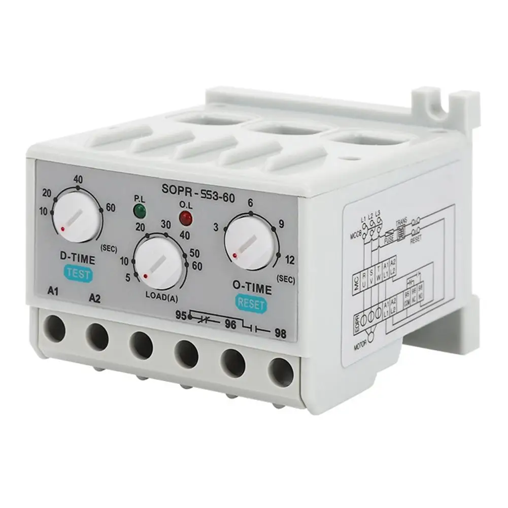 Фото Samwha-Dsp SOPR-SS2-220 Электронное реле перегрузки Тепловое реле защиты двигателя (Un:90 ~ 260 В переменного тока) Электронное реле перегрузки №5