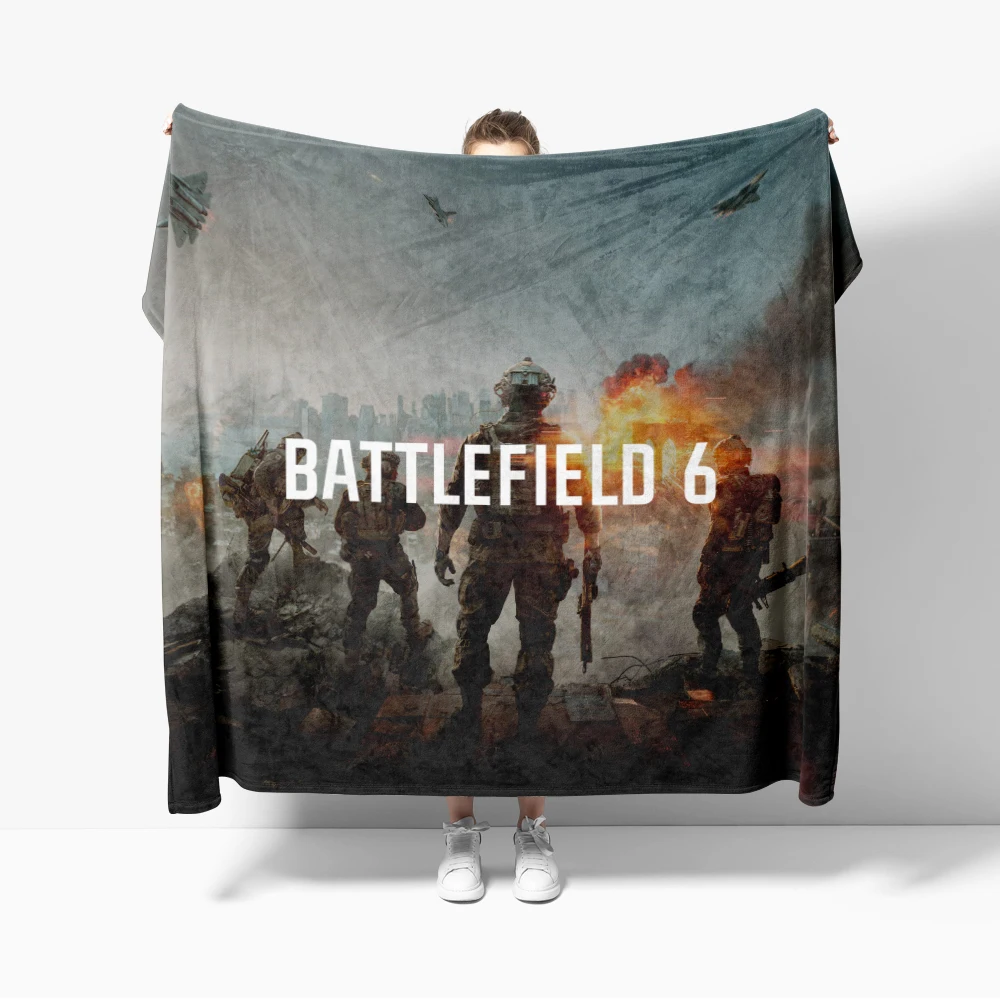 Фото Фланелевое одеяло Battlefields 6, декоративное пленочное одеяло для дивана, игровые одеяла для кровати №3