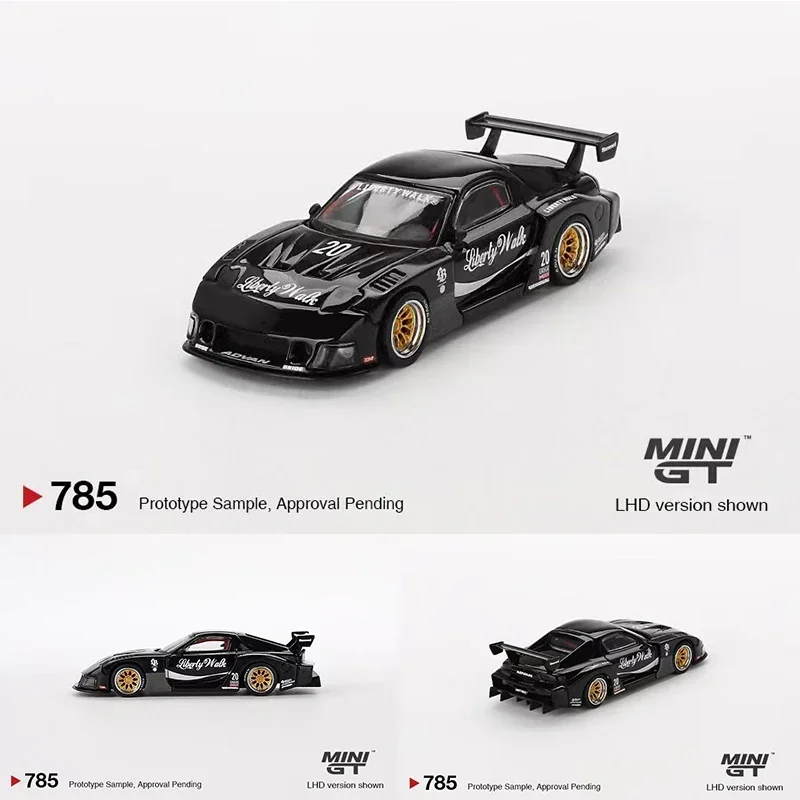 MINIGT 785 1:64 LBWK RX7 LB Супер Силуэт Черный Литая под давлением модель диорамы Коллекция игрушек