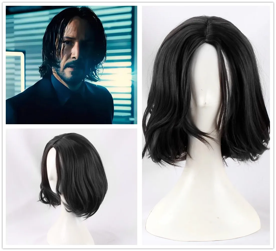 Мужской парик John Wick, искусственные волосы, парики для косплея на Хэллоуин