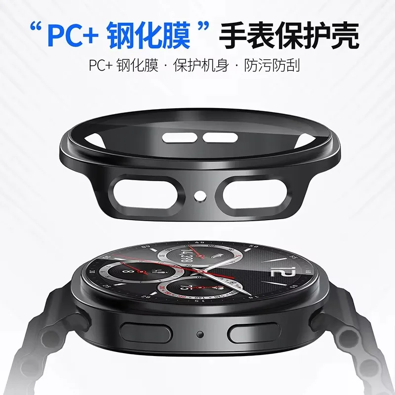 Чехол из закаленного стекла + ПК для Samsung Galaxy Watch 8 4044 мм, классический 46 мм, защитный чехол от падения Galaxy Watch Ultra 2025 47 мм (art.: 3920d0f00ff35) - 3920d0f00ff35