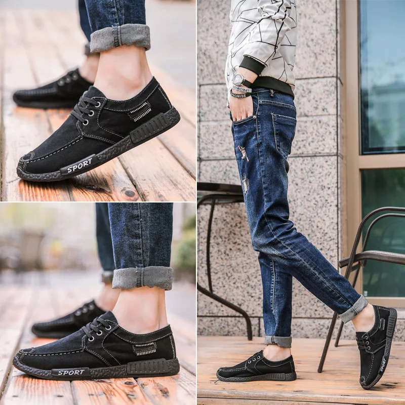 Фото Модная Всесезонная одежда Sepatu Kain Beijing Tua Sepatu Kanvas Denim Dalam Bordir Tangan Murni 2024 №4