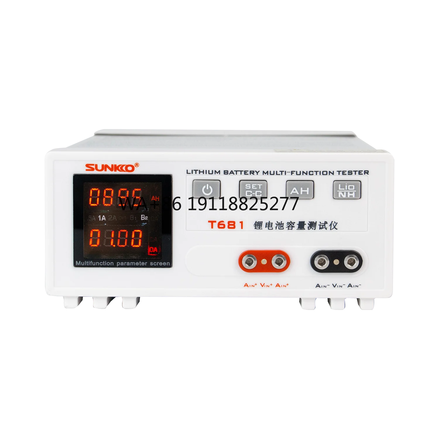 SUNKKO T-681 Тестер емкости литиевой батареи Тест на разряд Измерение напряжения емкости для аккумуляторной батареи или одной ячейки